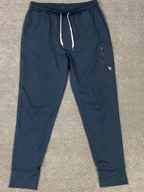 Vuori Sunday Performance Joggers Mens Large Ink Heather Slate Blue Pants